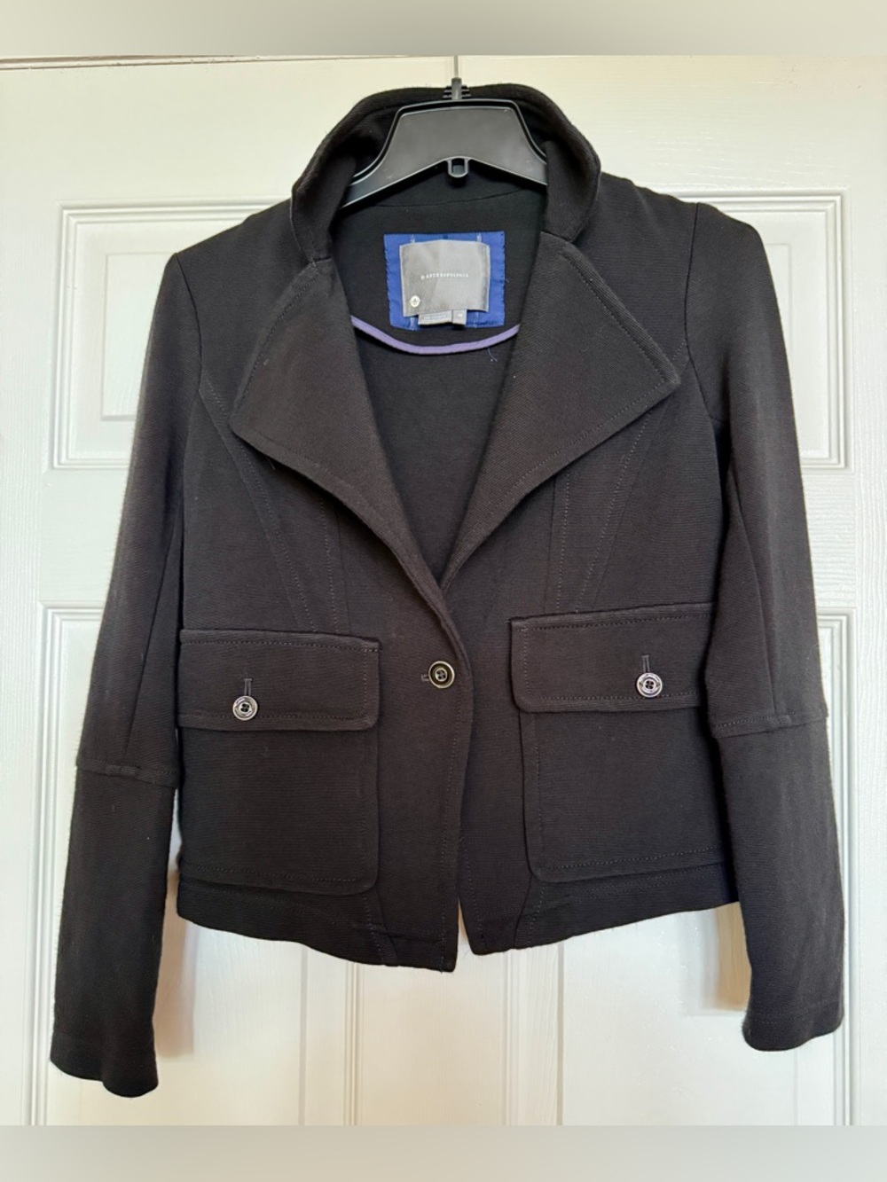 Anthropologie Black Tailored Women's Blazer Jacket size XS